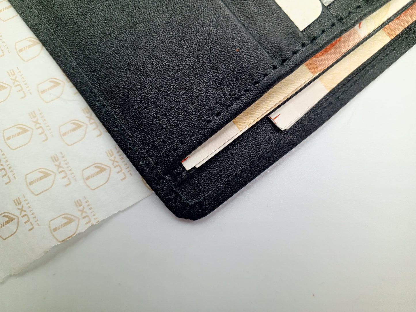 Premium Cow Leather Wallet | Zipper |Z01 BL