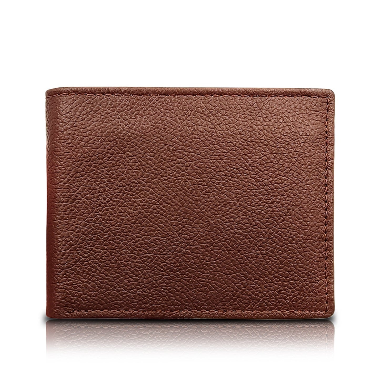 π Pure Cow Leather Men's Wallet by Luxe Leather: 6 Main Pockets | 2 Inner Pockets | ID Window | Portable Card Holder | 2 Currency Pockets | Stylish and Functional | BF01