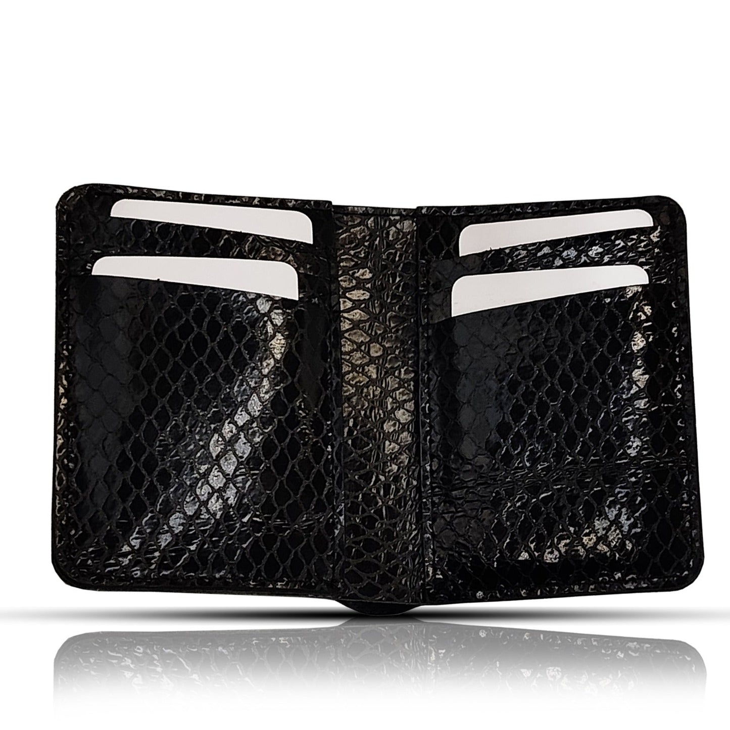 Sleek Pure Cow Leather Wallet: 6 Card Pockets, Spacious Currency Pocket - Upgrade Your Essentials