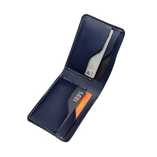 Accessorize with Confidence: Blue Italian Leather Wallet for Unmatched Style| LLBF05