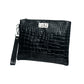 Crocodile Obsidian | Cow Leather Clutch