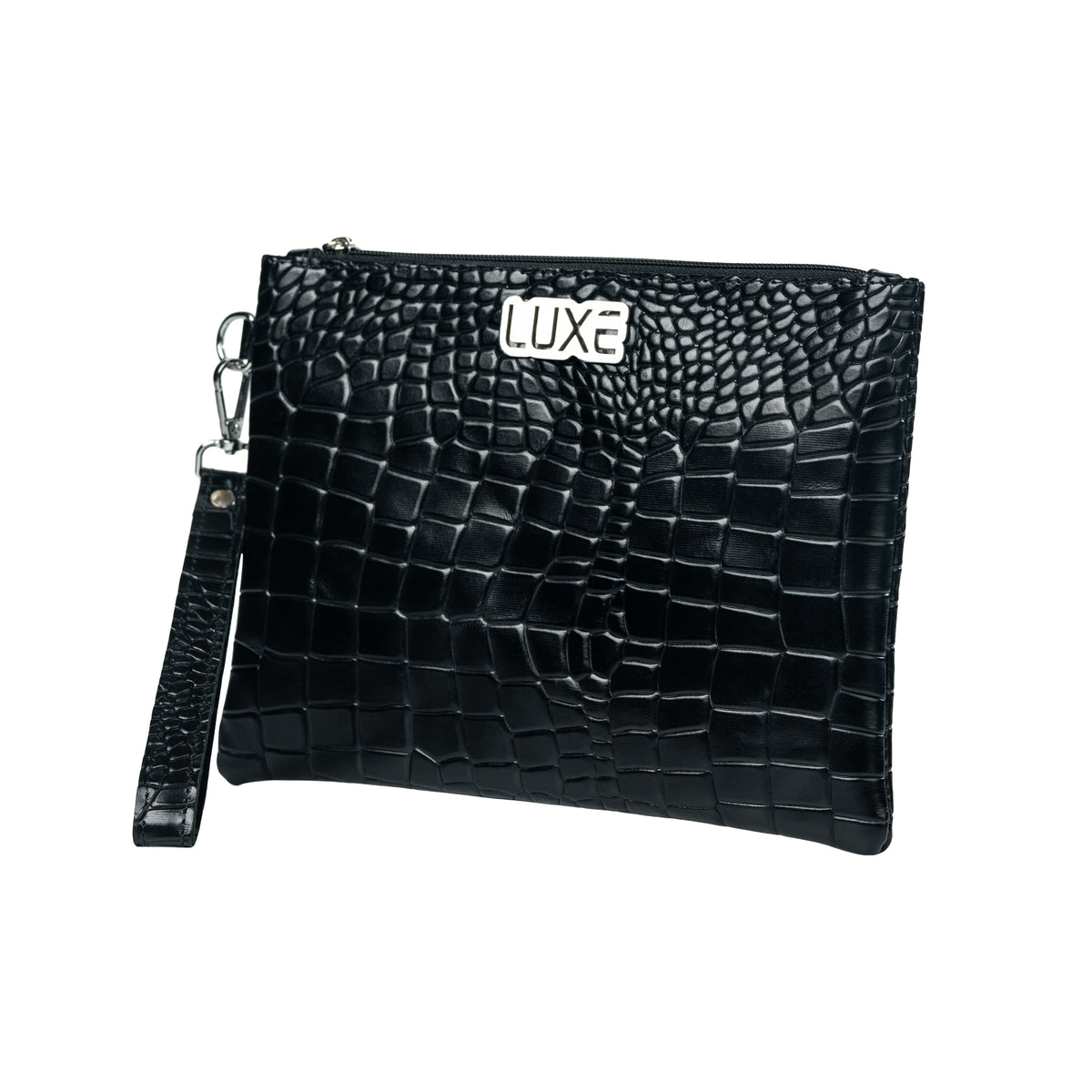 Crocodile Obsidian | Cow Leather Clutch