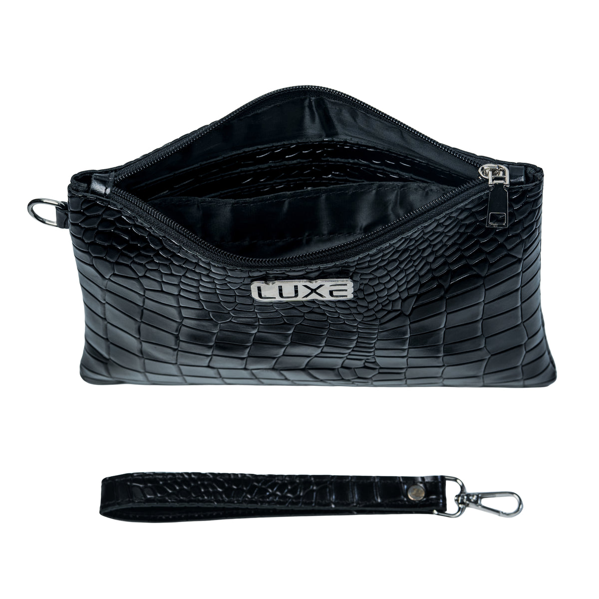 Crocodile Obsidian | Cow Leather Clutch