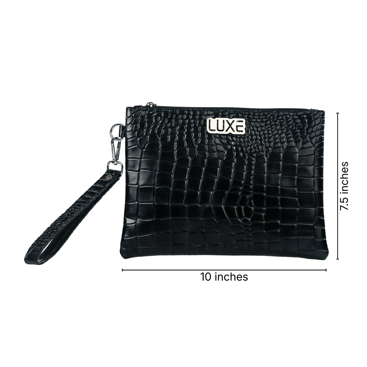 Crocodile Obsidian | Cow Leather Clutch