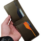 Unleash Your Individuality with our Distinctive Olive Green Leather Wallet