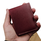 Introducing our Exquisite Maroon Italian Leather Wallet! Hi-Chrome Texture | LLBF04