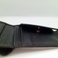 LuxeLeather Black Cow Leather Wallet | Stylish & Functional | Card Holders, Coin Pocket, Zipper Compartment | LLBF06