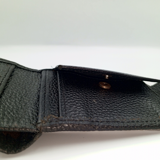 LuxeLeather Black Cow Leather Wallet | Stylish & Functional | Card Holders, Coin Pocket, Zipper Compartment | LLBF06