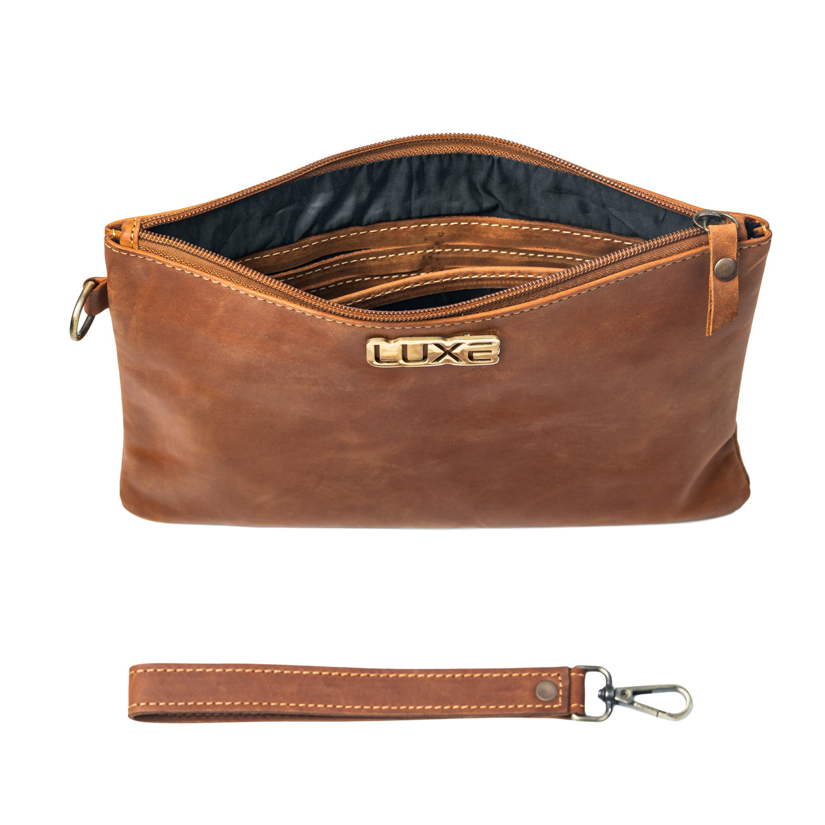 Vintage Tan | Cow Leather Business Clutch