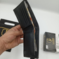 LuxeLeather Black Cow Leather Wallet | Stylish & Functional | Card Holders, Coin Pocket, Zipper Compartment | LLBF06