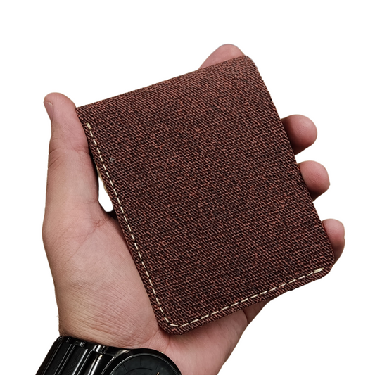 Introducing our Premium Light Maroon Bi-Fold Italian Leather Wallet with Hi-Chrome Texture!