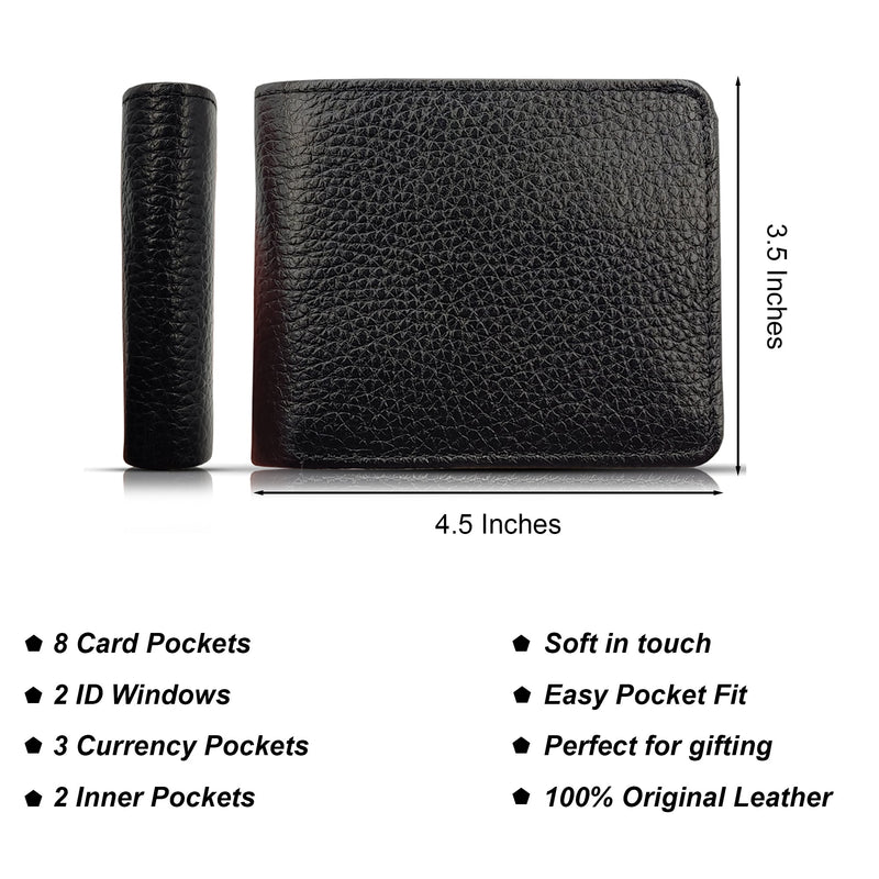Dual-Tone 3-in-1 Pure Leather Wallet | 4 Colors | Spacious & Stylish