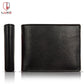 🐄 Pure Cow Leather Men's Wallet by Luxe Leather: 6 Main Pockets | 2 Inner Pockets | ID Window | Portable Card Holder | 2 Currency Pockets | Stylish and Functional | BF01