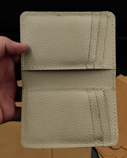 Cream Color Pure Leather Wallet | LuxeLeather