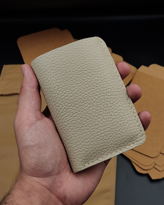 Cream Color Pure Leather Wallet | LuxeLeather