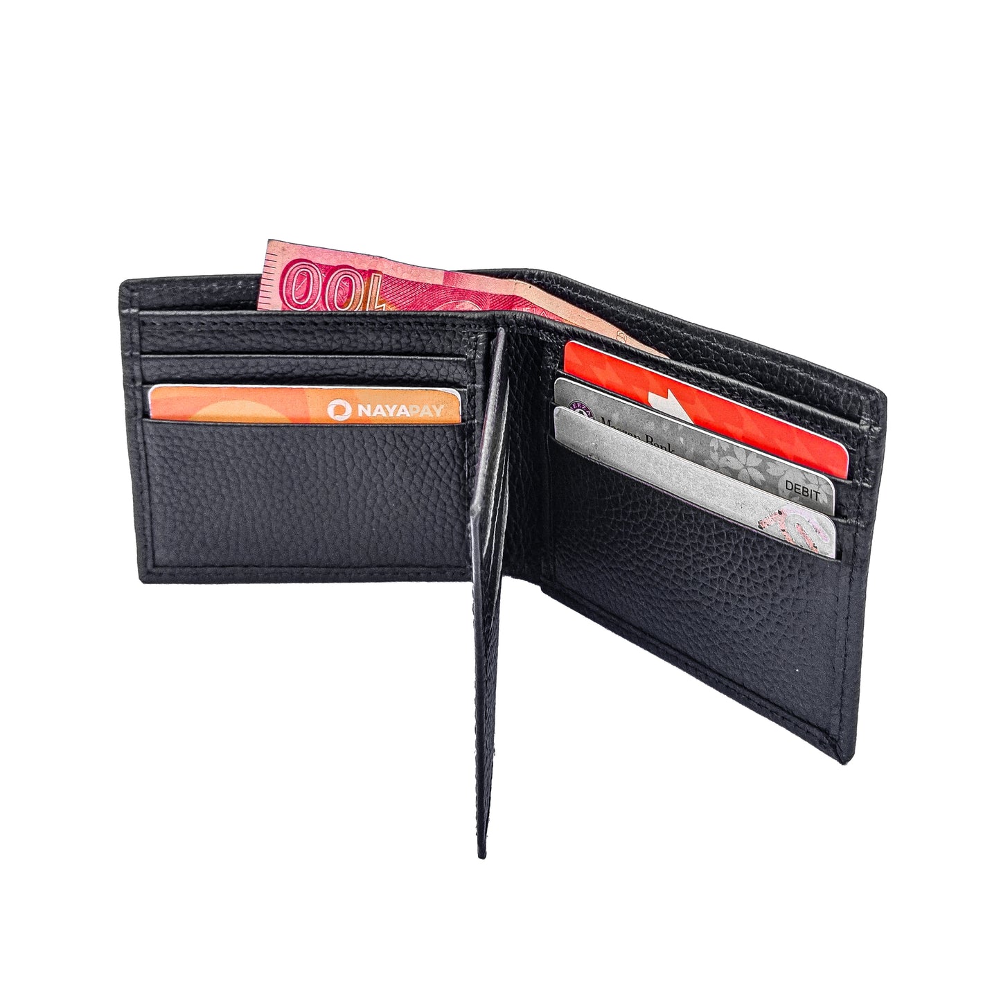 BiFold Executive Wallet| 2 Cash Compartments| 9 Cards |Secure ID Window |Space For All Essentials|BF11
