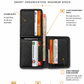Slimfold Wallet–9 Card Slots | 2 Cash Pockets |ID Window |2IN1