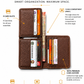 Slimfold Wallet–9 Card Slots | 2 Cash Pockets |ID Window |2IN1