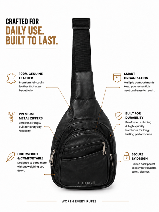 Leather Crossbody Bag | Sling Bag | CB01