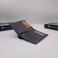 LuxeLeather Cow Leather Card Holder Wallet - Black | 6 Card Slots, 2 Secret Compartments | Genuine Aniline Leather | LLCH02