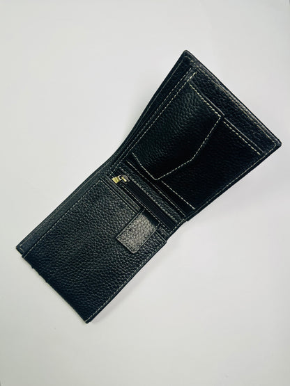 All-in-One Leather Wallet – 2 Currency Pocket | 1 Coin | 6 Cards | 2 ID Pockets & Zipper | BF10