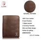 Genuine Cow Leather Wallet - Natural Brown | 6 Card Pockets, 2 Currency Pockets, 1 Zipper | LLZ01Br