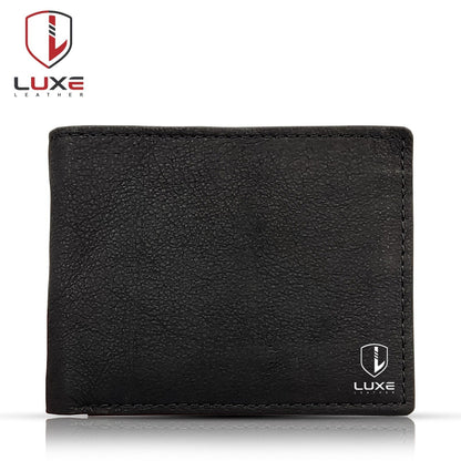 Premium Pure Cow Leather Wallet - Natural Grain Texture, 10 Card Pockets, 2 Currency Pockets, 2 Inner Pockets