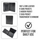 Slimfold Premium Wallet – 9 Card Slots | 2 Cash Pockets | Transparent ID Window |CH08