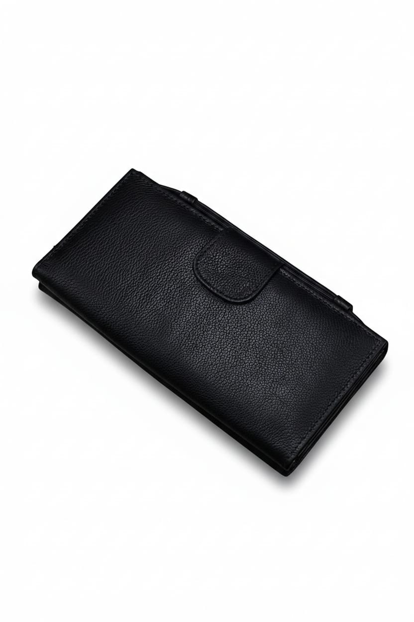 Grand Carry Ladies Clutch | Pure Cow Leather | 2 Large Compartments | Adjustable Strap | Hidden Zipper Pocket | Magnet Button | 8-12 Card Slots | Multiple Cash Sections | LC01