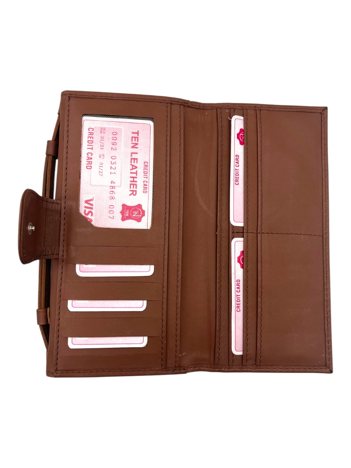 Grand Carry Ladies Clutch | Pure Cow Leather | 2 Large Compartments | Adjustable Strap | Hidden Zipper Pocket | Magnet Button | 8-12 Card Slots | Multiple Cash Sections | LC01