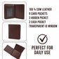 Slimfold Premium Wallet – 9 Card Slots | 2 Cash Pockets | Transparent ID Window |CH08